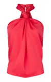 Silvia Tcherassi Teagan Knot-detailed Top In Pink