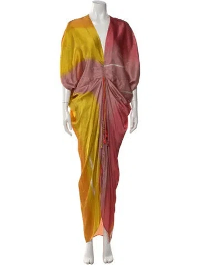 Pre-owned Silvia Tcherassi Tie-dye Print Long Dress In Multi