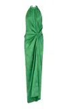 Silvia Tcherassi Tizziana Knotted Maxi Dress In Green