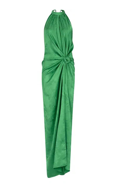 Silvia Tcherassi Tizziana Knotted Maxi Dress In Green