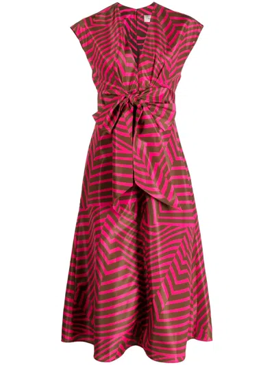 Silvia Tcherassi Toledo Tie-detailed Midi Dress In Print