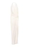 Silvia Tcherassi Torgiano Knot-detailed Gown In White
