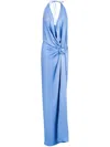 Silvia Tcherassi Torgiano Knot-detailed Gown In Blau