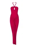 Silvia Tcherassi Tori Twist-detailed Maxi Dress In Fuchsia