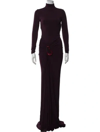 Pre-owned Silvia Tcherassi Turtleneck Long Dress W/ Tags In Purple