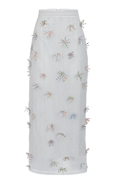 Silvia Tcherassi Uma Midi Skirt In Gray
