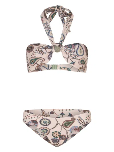 Silvia Tcherassi Valderice Bikini Mit Paisley-print In Blau