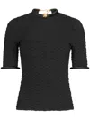 Silvia Tcherassi Venecia Textured T-shirt In Black