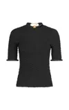Silvia Tcherassi Venecia Textured T-shirt In Black