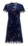 Silvia Tcherassi Veronica Laced Mini Dress In Navy