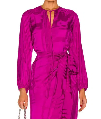 Silvia Tcherassi Vigolene Blouse In Magenta Ripple In Purple