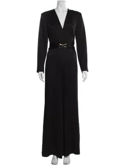 Pre-owned Silvia Tcherassi V-neck Jumpsuit In Black