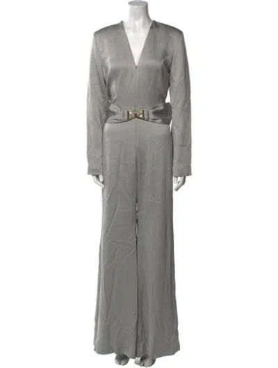 Pre-owned Silvia Tcherassi V-neck Jumpsuit W/ Tags In Gray