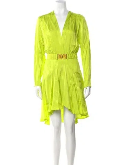 Pre-owned Silvia Tcherassi V-neck Knee-length Dress W/ Tags In Green