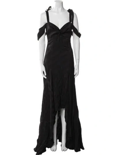 Pre-owned Silvia Tcherassi V-neck Long Dress In Blue