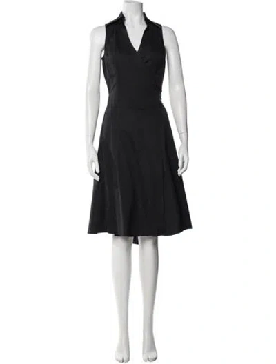 Pre-owned Silvia Tcherassi V-neck Midi Length Dress In Blue