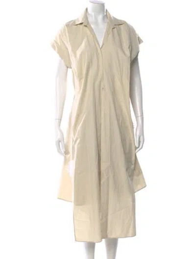 Pre-owned Silvia Tcherassi V-neck Mini Dress In Neutral