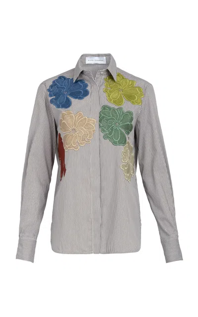Silvia Tcherassi Warda Cotton Shirt In Gray