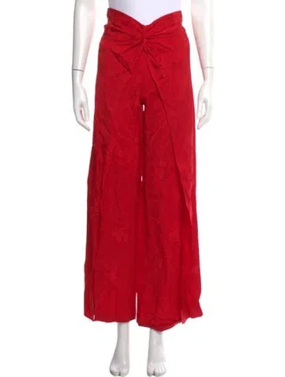 Pre-owned Silvia Tcherassi Wide Leg Pants In Red