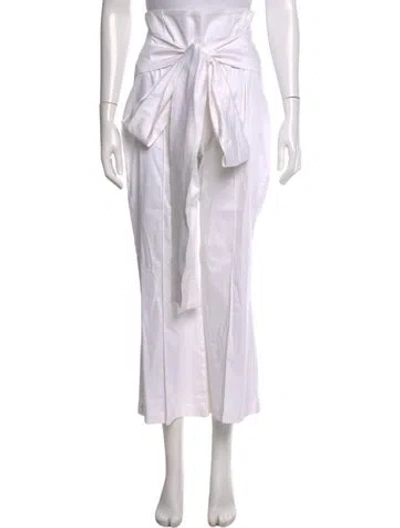 Pre-owned Silvia Tcherassi Wide Leg Pants In White