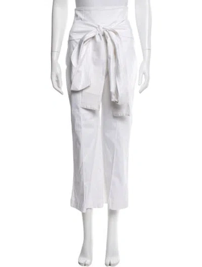 Pre-owned Silvia Tcherassi Wide Leg Pants In White