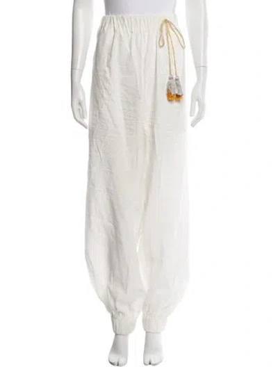 Pre-owned Silvia Tcherassi Wide Leg Pants In White