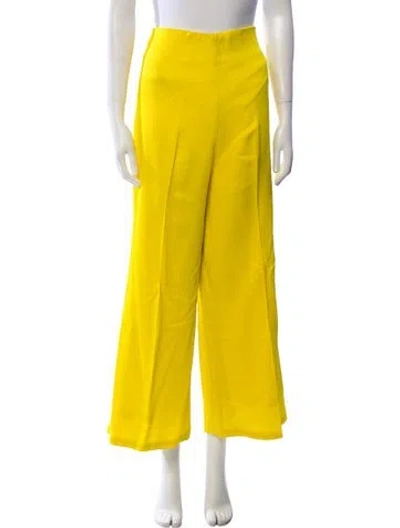 Pre-owned Silvia Tcherassi Wide Leg Pants In Yellow