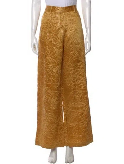 Pre-owned Silvia Tcherassi Wide Leg Pants In Yellow