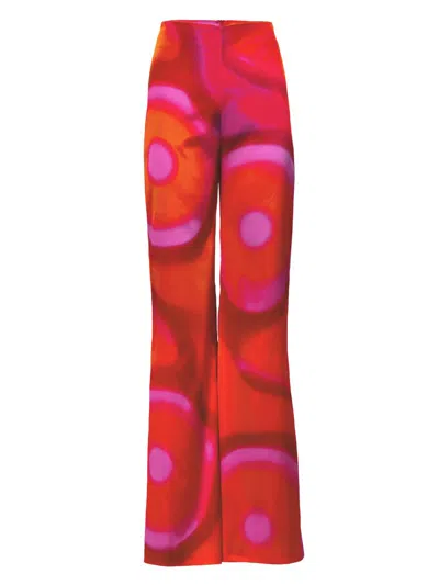 Silvia Tcherassi Women's Andie Silk Abstract Pants