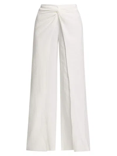 Silvia Tcherassi Women's Canturipe Twist-waist Pants In White