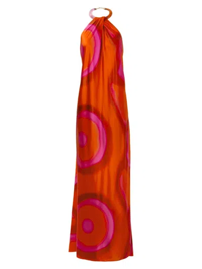 Silvia Tcherassi Women's Jesse Abstract Print Silk Gown