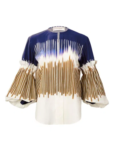 Silvia Tcherassi Women's Lucaya Dyed Cotton Blouse