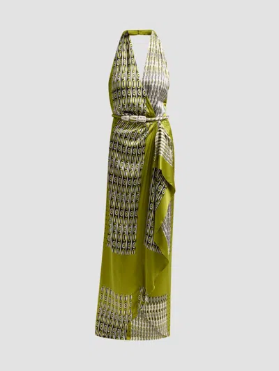 Silvia Tcherassi Women's Printed Stretch Silk Halter Maxi Dress In Multi