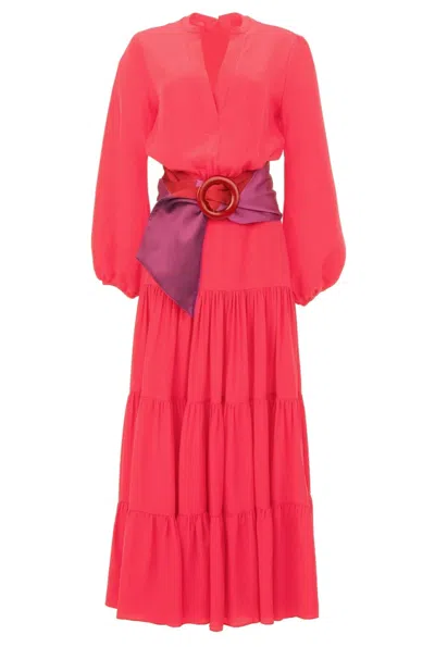 Silvia Tcherassi Women's Sassari Maxi Dress In Magenta In Pink
