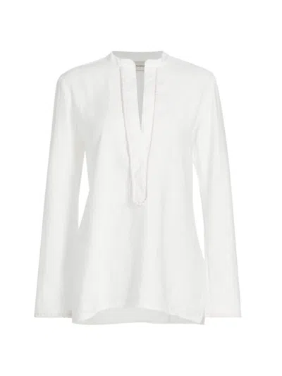 Silvia Tcherassi Women's Shera Long-sleeve Blouse In White