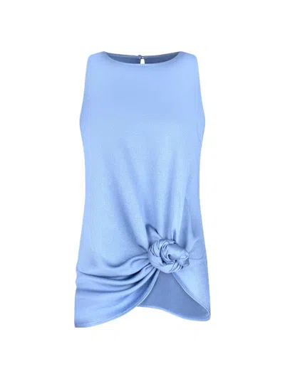 Silvia Tcherassi Women's Tanima Knotted Satin Blouse In Purple