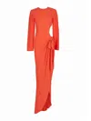 Silvia Tcherassi Battia Embroidered Cotton Maxi Dress In Red