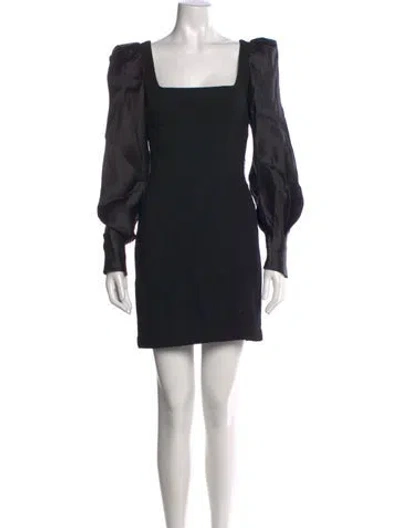 Pre-owned Silvia Tcherassi Wool Mini Dress In Black