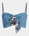 Silvia Tcherassi Wotton Printed Crop Top In Acnoflwr