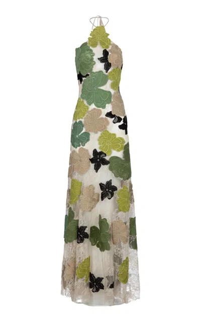 Silvia Tcherassi Xenia Cotton-blend Maxi Dress In Multi