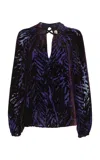 Silvia Tcherassi Ximena Flared Sleeve Top In Purple