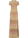 Silvia Tcherassi Yara Zigzag Maxi Dress In Yellow