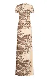 Silvia Tcherassi Yara Printed Gown In Off-white