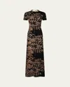 Silvia Tcherassi Yara Printed Maxi Dress In Blkabanm