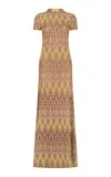 Silvia Tcherassi Yara Zigzag Maxi Dress In Multi