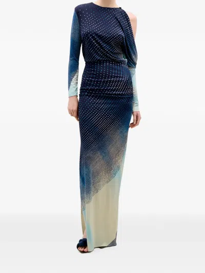 Silvia Tcherassi Zaid Asymmetric Dress In Blue