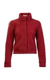 Silvia Tcherassi Zalta Jacquard Jacket In Red
