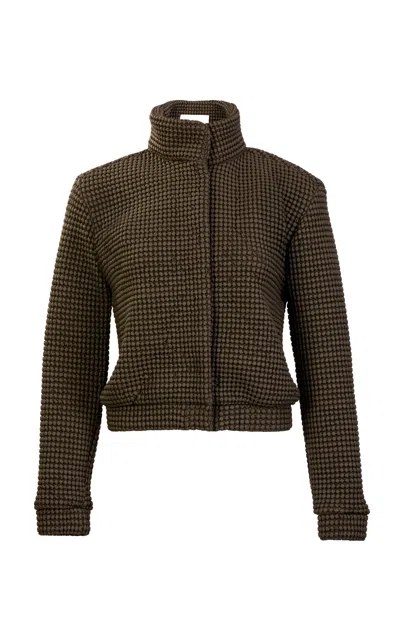 Silvia Tcherassi Zalta Jacquard Tassel Jacket In Brown