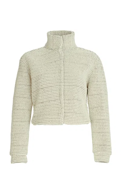 Silvia Tcherassi Zalta Knit Jacket In Off-white