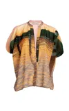 Silvia Tcherassi Zenia Printed Cotton Shirt In Brown